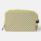 Classy Spring Fern Green Gingham Karo Pattern Waschbeutel (Rückseite)
