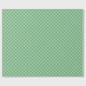 Classy Spring Minze Green White Karo Muster Geschenkpapier (Flach)