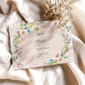 Classy Spring Wildblume Meadow Garden Wedding Save The Date