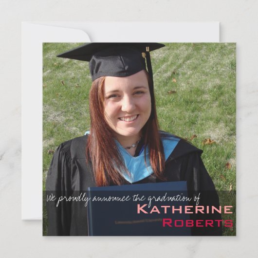 Classy Square Abschluss Ankündigung (Rückseite)