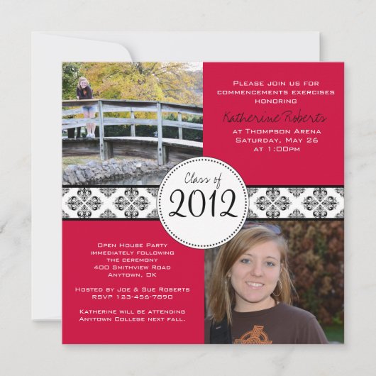 Classy Square Abschluss Ankündigung (Vorderseite)