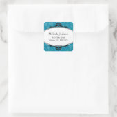 Classy Square Adress Labels Quadratischer Aufkleber (Tasche)