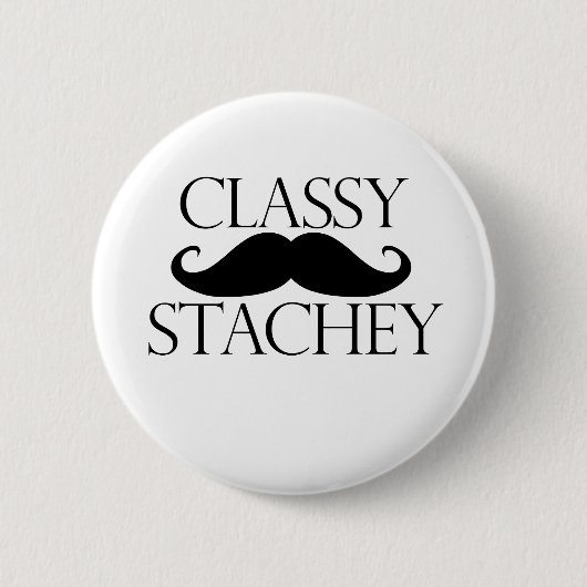 Classy Stache Mustache Button (Vorderseite)