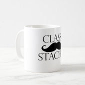 Classy Stache Mustache Kaffeetasse (Vorderseite Links)