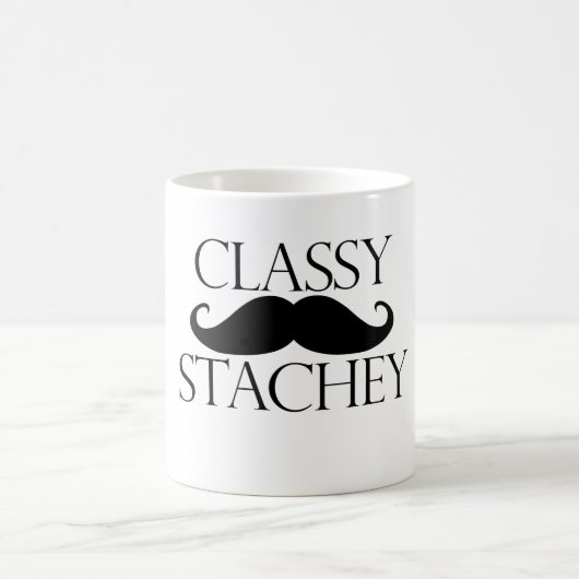 Classy Stache Mustache Kaffeetasse (Mittel)