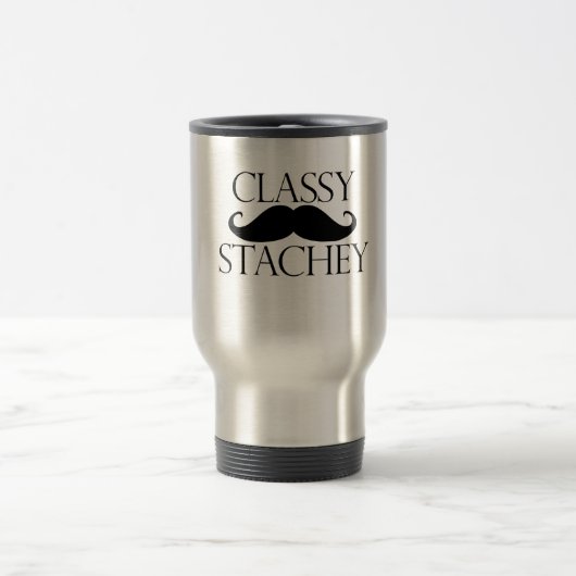 Classy Stache Mustache Reisebecher (Mittel)