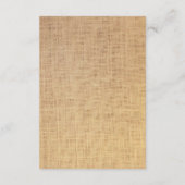 Classy Starfish Lace & Burlap Bridal Bingo Cards (Rückseite)