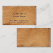 Classy Stitched Leather Petroleum Engineer Visitenkarte (Vorne/Hinten)