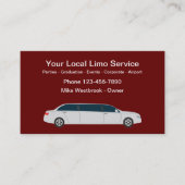 Classy Stretch Limousine Service Visitenkarte (Vorderseite)