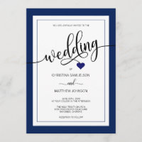 Classy Stripes Navy Blue Nautical Wedding FOTO
