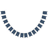 Classy Stylish Gold on Navy Blue Graduation Party Wimpelkette (Alle)