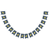 Classy Stylish Gold on Navy Blue Graduation Party Wimpelkette (Alle)
