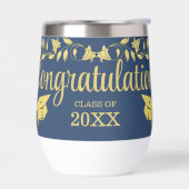 Classy Stylish Gold on Navy Graduation Caps Ivy (Links)