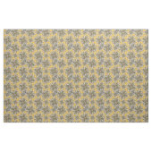 Classy Stylish Mustard Yellow Gothic Floral Print Stoff (Yard (91,4 cm))