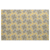 Classy Stylish Mustard Yellow Gothic Floral Print Stoff (Fat Quarter (45,7 x 55,9 cm))