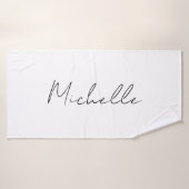 Classy Stylish Script Ihren Namen hinzufügen Badehandtuch (Badehandtuch)