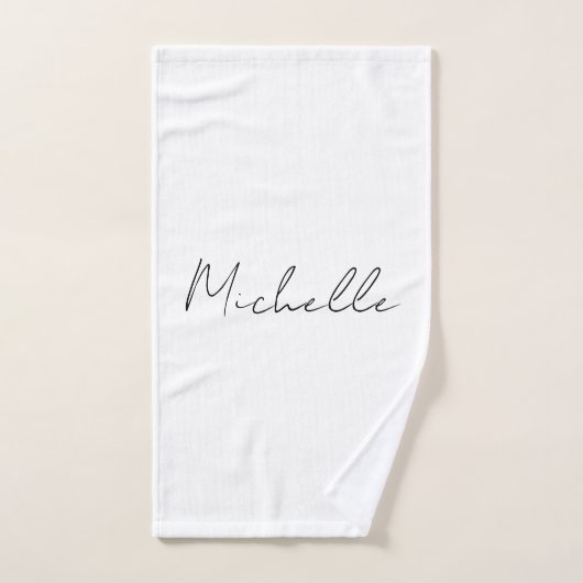 Classy Stylish Script Ihren Namen hinzufügen Badhandtuch Set (Handtuch)