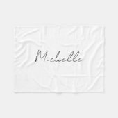 Classy Stylish Script Ihren Namen hinzufügen Fleecedecke (Vorderseite (Horizontal))