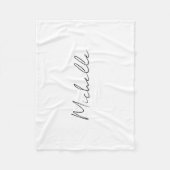 Classy Stylish Script Ihren Namen hinzufügen Fleecedecke (Vorderseite)