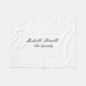 Classy Stylish Script Ihren Namen hinzufügen Fleecedecke (Vorderseite (Horizontal))