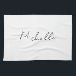 Classy Stylish Script Ihren Namen hinzufügen Geschirrtuch<br><div class="desc">Dieses Design,  das den Menschen Vertrauen geben wird,  ist einfach und schlicht,  aber gleichzeitig wird die ganze Aufmerksamkeit zu gewinnen,  ist nur für Sie.</div>