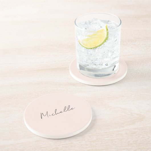 Classy Stylish Script Ihren Namen hinzufügen Getränkeuntersetzer (Seite)