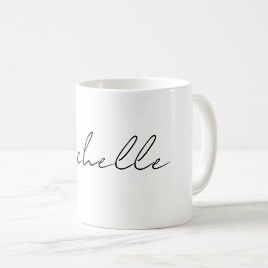 Classy Stylish Script Ihren Namen hinzufügen Kaffeetasse (VorderseiteRechts)