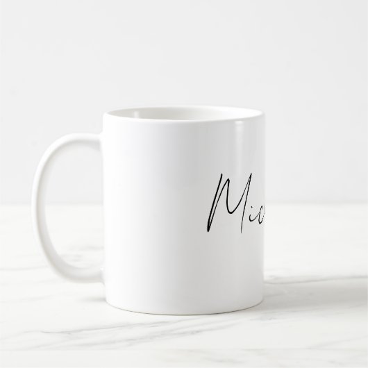 Classy Stylish Script Ihren Namen hinzufügen Kaffeetasse (Links)