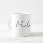 Classy Stylish Script Ihren Namen hinzufügen Kaffeetasse (Vorderseite Links)