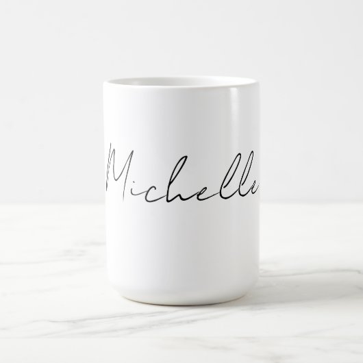 Classy Stylish Script Ihren Namen hinzufügen Kaffeetasse (Mittel)