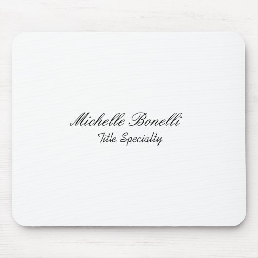 Classy Stylish Script Ihren Namen hinzufügen Mousepad (Vorne)