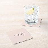 Classy Stylish Script Ihren Namen hinzufügen Rechteckiger Pappuntersetzer (Vor Ort)