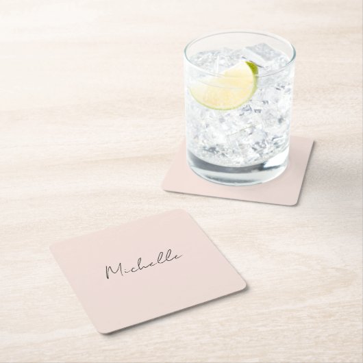 Classy Stylish Script Ihren Namen hinzufügen Rechteckiger Pappuntersetzer (Vor Ort)