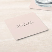 Classy Stylish Script Ihren Namen hinzufügen Rechteckiger Pappuntersetzer (angewinkelt)