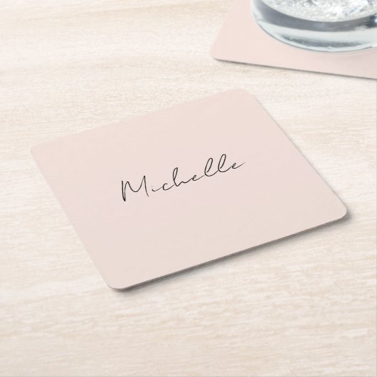 Classy Stylish Script Ihren Namen hinzufügen Rechteckiger Pappuntersetzer (angewinkelt)