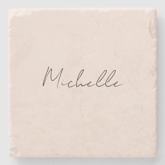 Classy Stylish Script Ihren Namen hinzufügen Steinuntersetzer (Vorderseite)