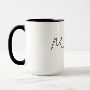 Classy Stylish Script Ihren Namen hinzufügen Tasse