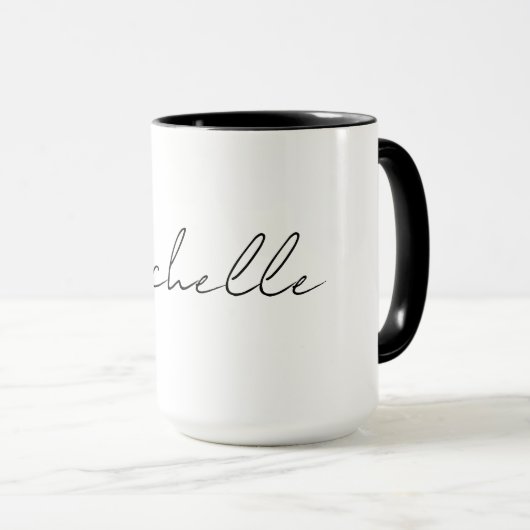 Classy Stylish Script Ihren Namen hinzufügen Tasse (VorderseiteRechts)