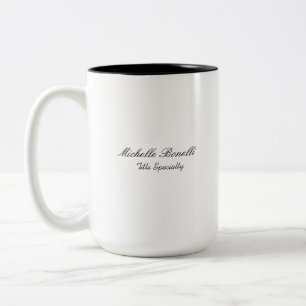 Classy Stylish Script Ihren Namen hinzufügen Zweifarbige Tasse