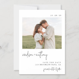 Classy Stylish Script Save the Date Magneteinladung