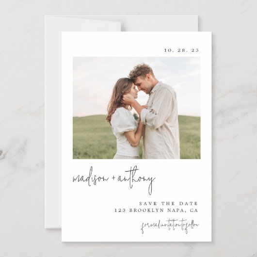 Classy Stylish Script Save the Date Magneteinladung (Vorderseite)