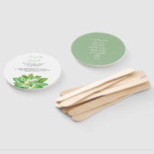 Classy Succulent Wedding Program Fan Fächer (Non-assembled)