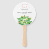Classy Succulent Wedding Program Fan Fächer (Vorderseite)