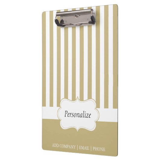 Classy Tan Sand Stripes | DIY Text Klemmbrett (Links)