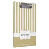 Classy Tan Sand Stripes | DIY Text Klemmbrett (Rechts)