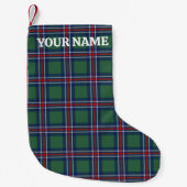 Classy tartan plaid pattern personalized kleiner weihnachtsstrumpf (Vorderseite)