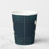 Classy Tartan Polo Bear Baby Shower Pappbecher (Rechts)