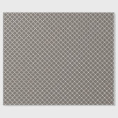 Classy Taupe Grau Brown White Karo Muster Geschenkpapier (Flach)