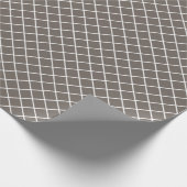 Classy Taupe Grau Brown White Karo Muster Geschenkpapier (Ecke)