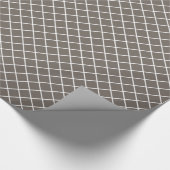 Classy Taupe Grau Brown White Karo Muster Geschenkpapier (Ecke)